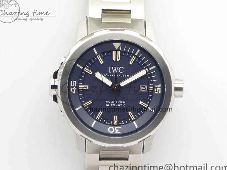 MIROTIME 0104 EasyMatch Aquatimer Automatic IW329004 V6F 1:1 Best Edition Blue Dial On SS Bracelet MIYOTA 7224